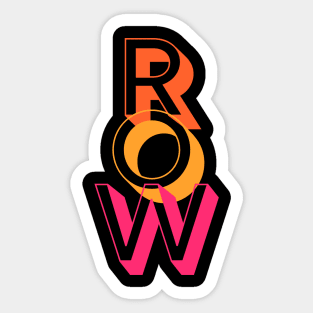 Row - Rowing art tee Sticker